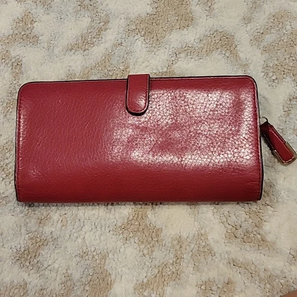 Large Coach wallet, red color - Picture 4 of 4